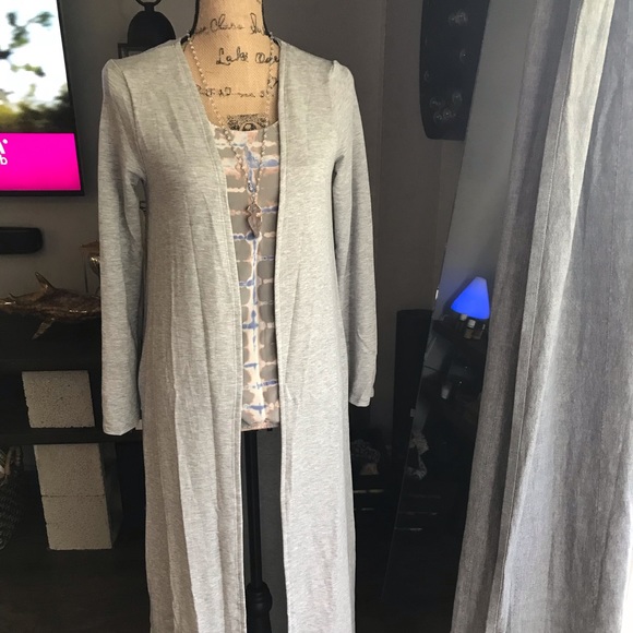 🎃Knit Solid Open Front Maxi Cardigan🎃 - Picture 2 of 8